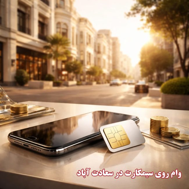 وام روی سیمکارت در سعادت آباد
